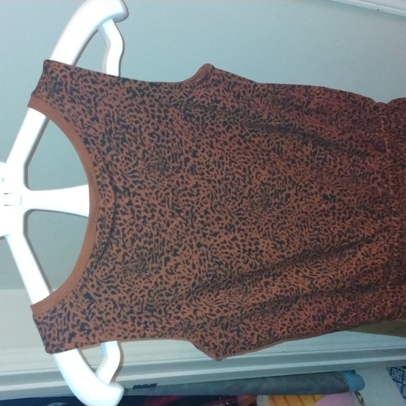 Women's Amazon essentials brown animal print romper sz xs New - Picture 8 of 17